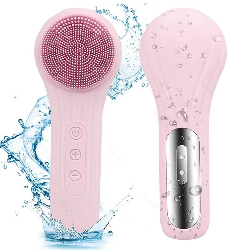 Electric Face Cleanser Brush - Ultrasonic Vibration Cleanser Silicone Face Washer