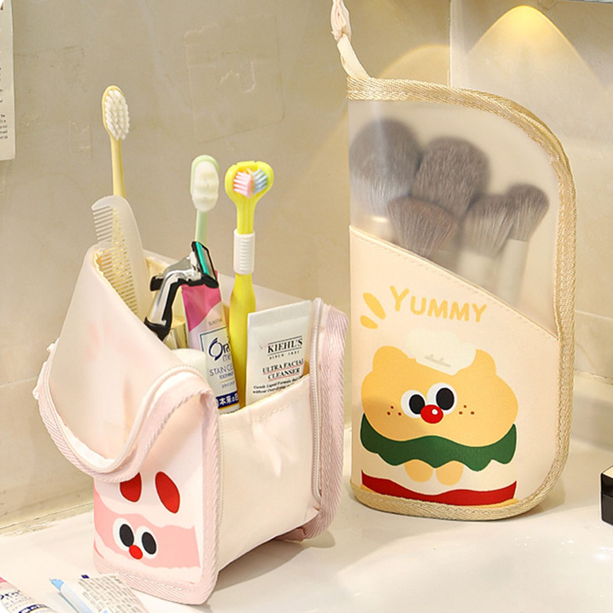 Beauty Makeup Case - 1Pcs Cosmetic Bag Travel Stand Storage