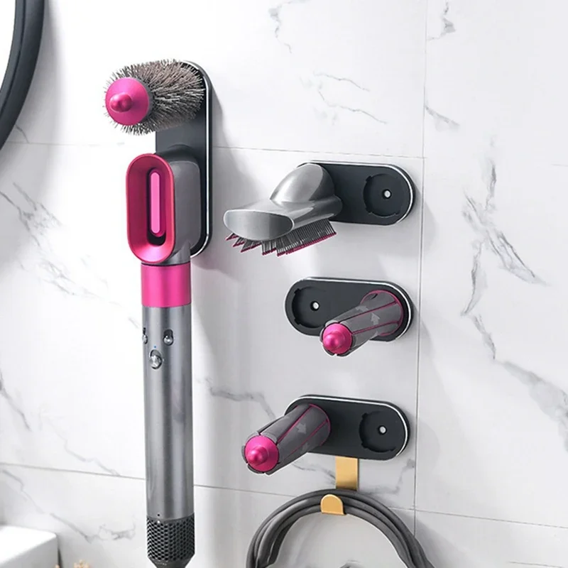 Hair Curling Wand - Hair Dryer Holder Wall Mount Storage