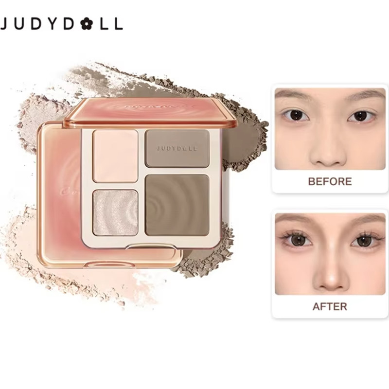 JUDYDOLL Waterproof Contour St - Highlighter Bronzer Palette ulasan dan harga