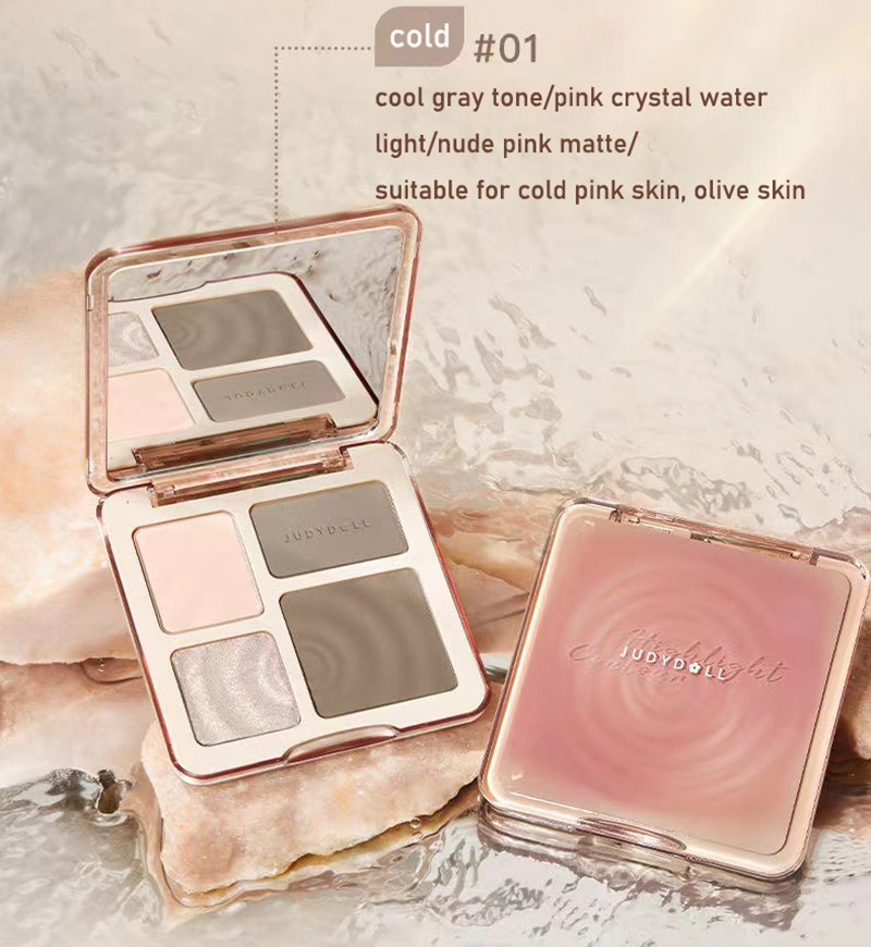 JUDYDOLL Waterproof Contour St - Highlighter Bronzer Palette ulasan dan harga