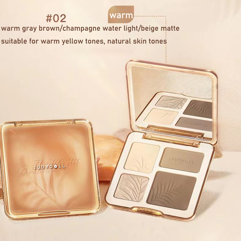 JUDYDOLL Waterproof Contour St - Highlighter Bronzer Palette ulasan dan harga