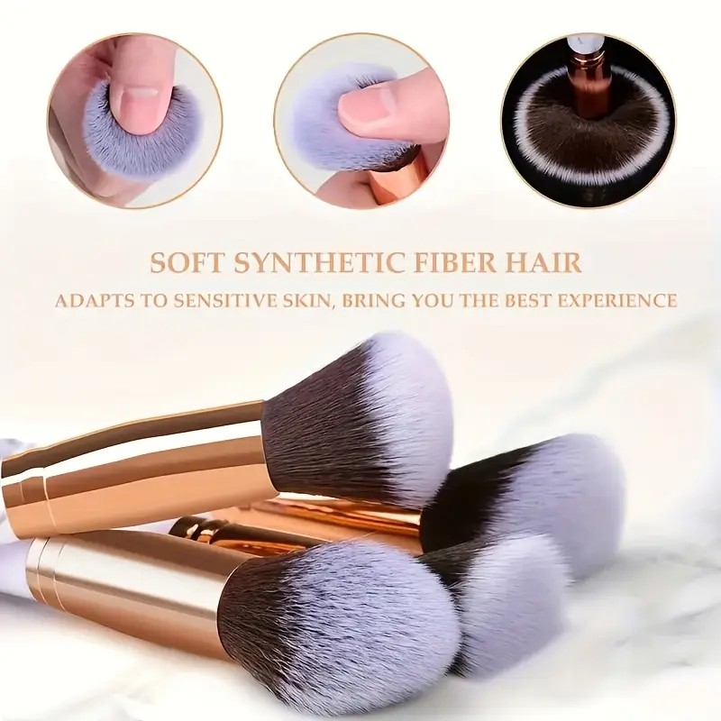 10-Piece Marble Brush Set + Be - Beauty Makeup Gift Sets ulasan dan harga