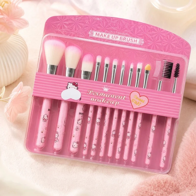 Hello Kitty 12-piece Makeup Br - Beauty Makeup Gift Sets ulasan dan harga