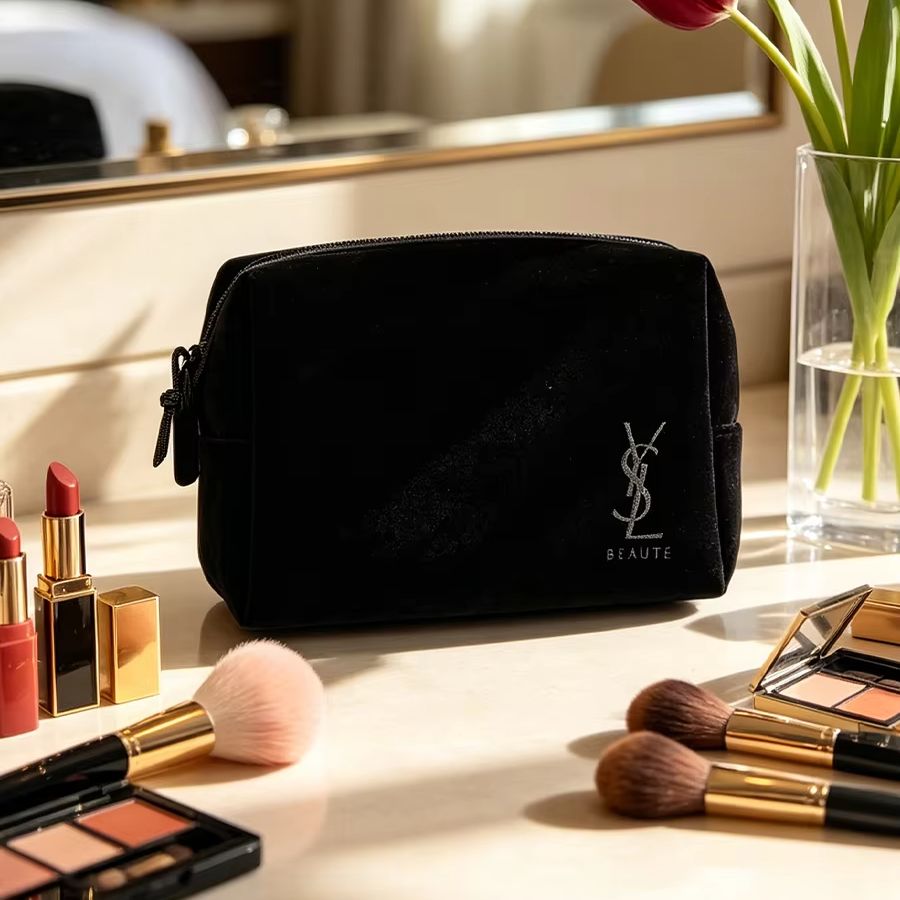 YSL’s Bag Black Printed Cosmet - Ysl Beauty Makeup ulasan dan harga