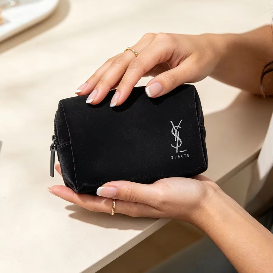 YSL’s Bag Black Printed Cosmet - Ysl Beauty Makeup ulasan dan harga