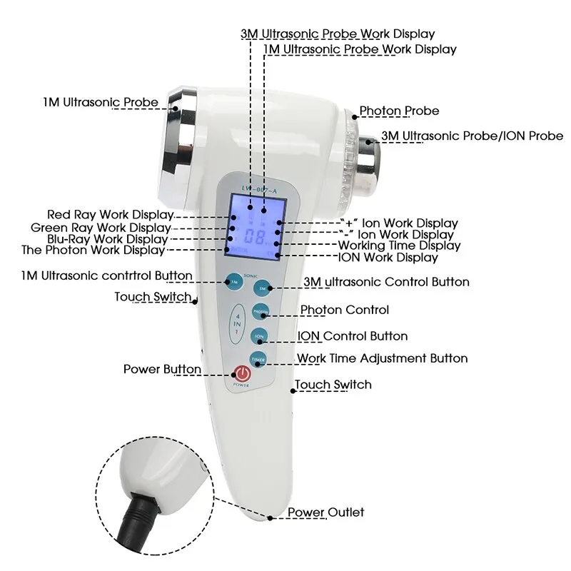 1Mhz 3Mhz Ultrasonic 4 Modes 7 - Electric Face Cleanser Brush ulasan dan harga