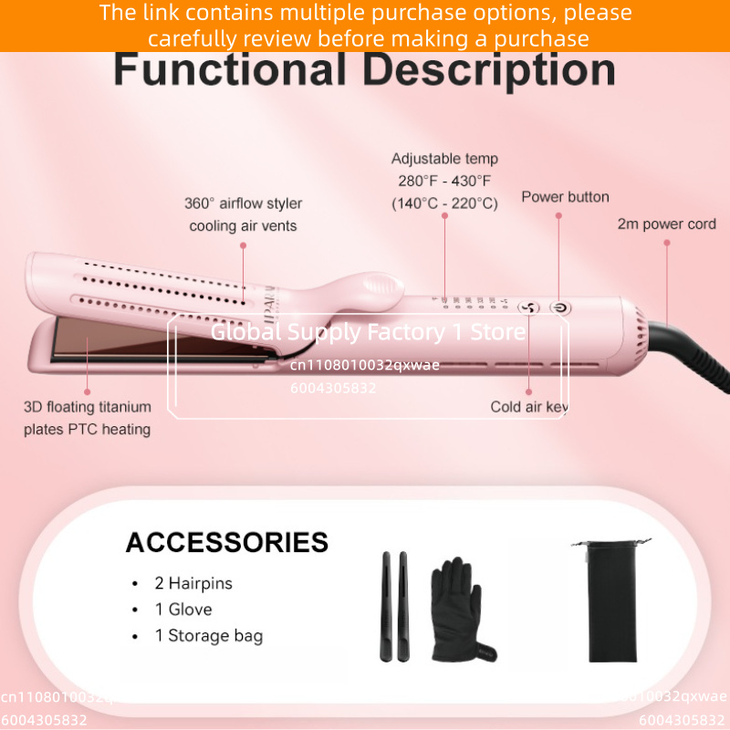 P-118 2 in 1 Hair Straightener - Hair Curling Wand ulasan dan harga