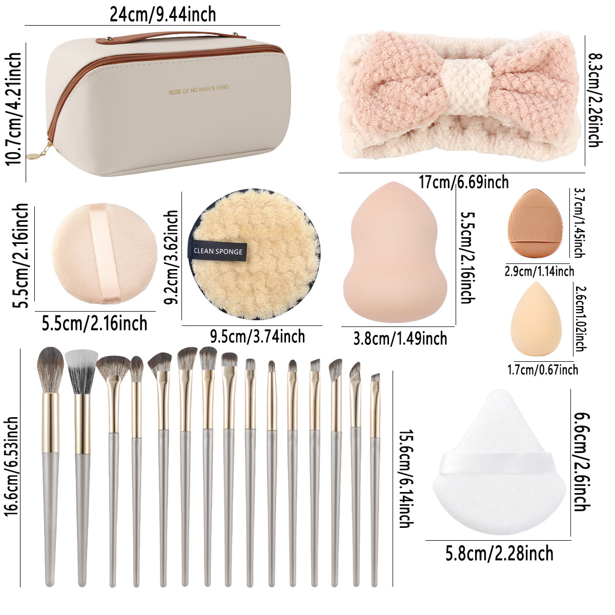 Leather Handle Bag with 36 Pcs - Beauty Makeup Gift Sets ulasan dan harga