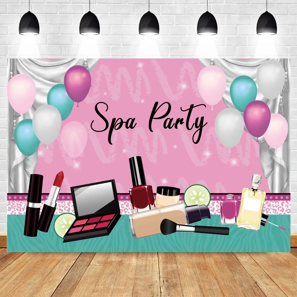 Spa Party Themed Backdrop for  - Photo Beauty Makeup ulasan dan harga