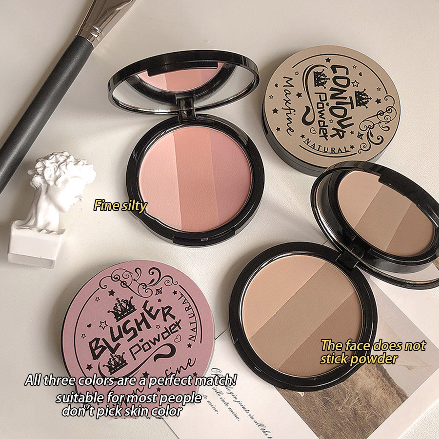 3in1 Three Colors Powder Tray  - Highlighter Bronzer Palette ulasan dan harga
