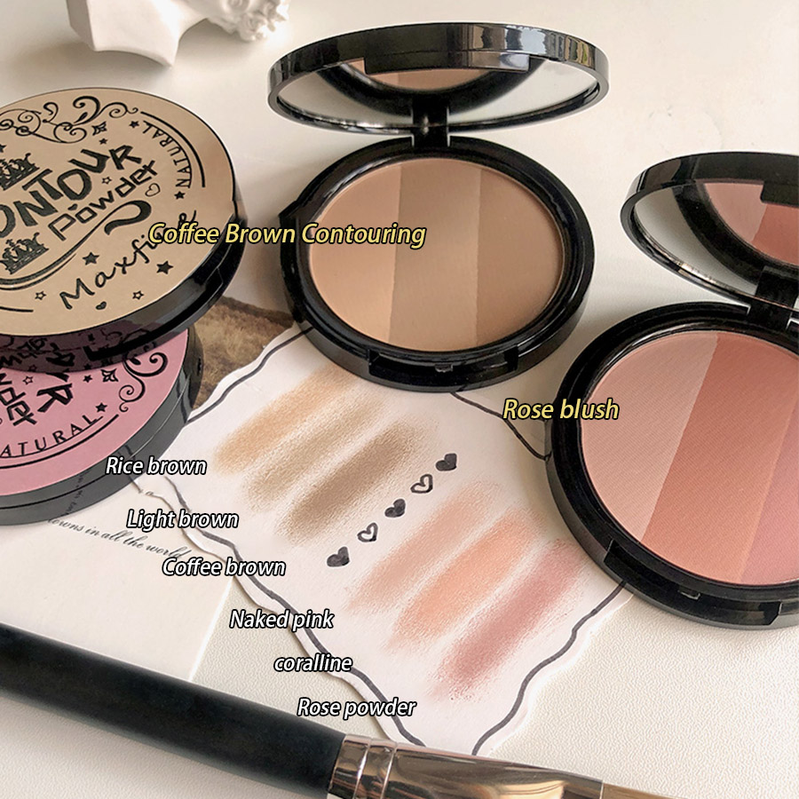 3in1 Three Colors Powder Tray  - Highlighter Bronzer Palette ulasan dan harga