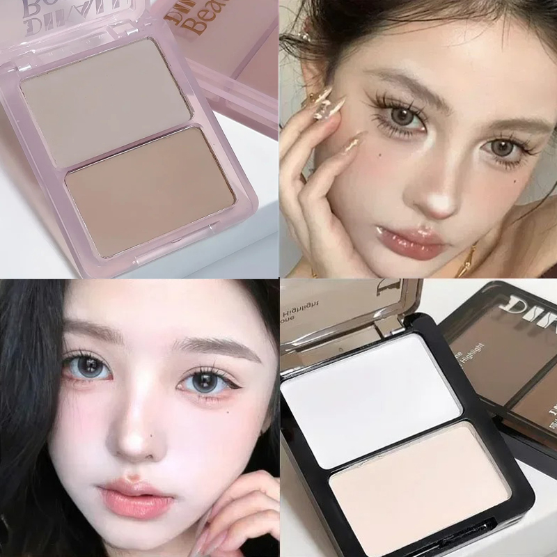 Two-tone Highlight Contour Pal - Highlighter Bronzer Palette ulasan dan harga