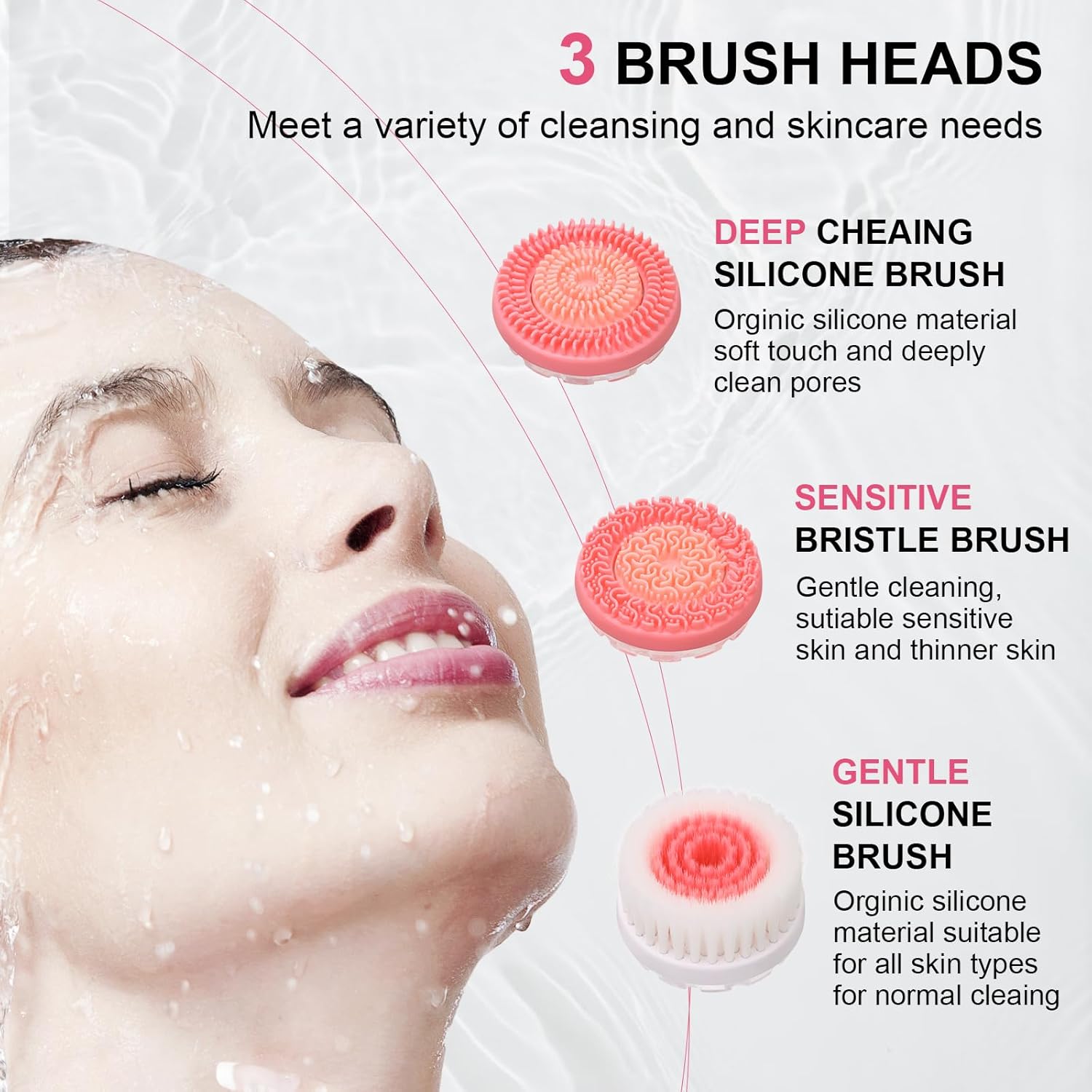 Ultrasonic 3-in-1 Electric Fac - Electric Face Cleanser Brush ulasan dan harga