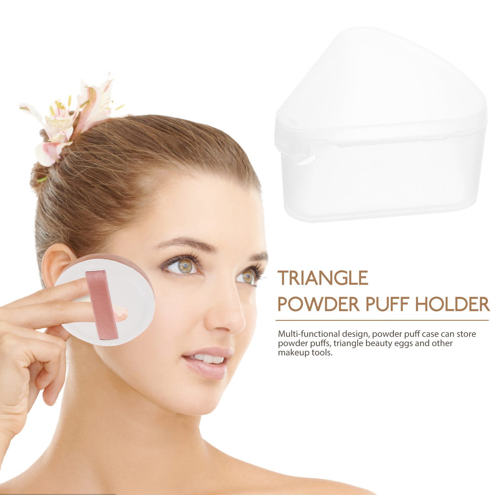 6Pcs Triangle Powder Puff Case - Beauty Makeup Case ulasan dan harga