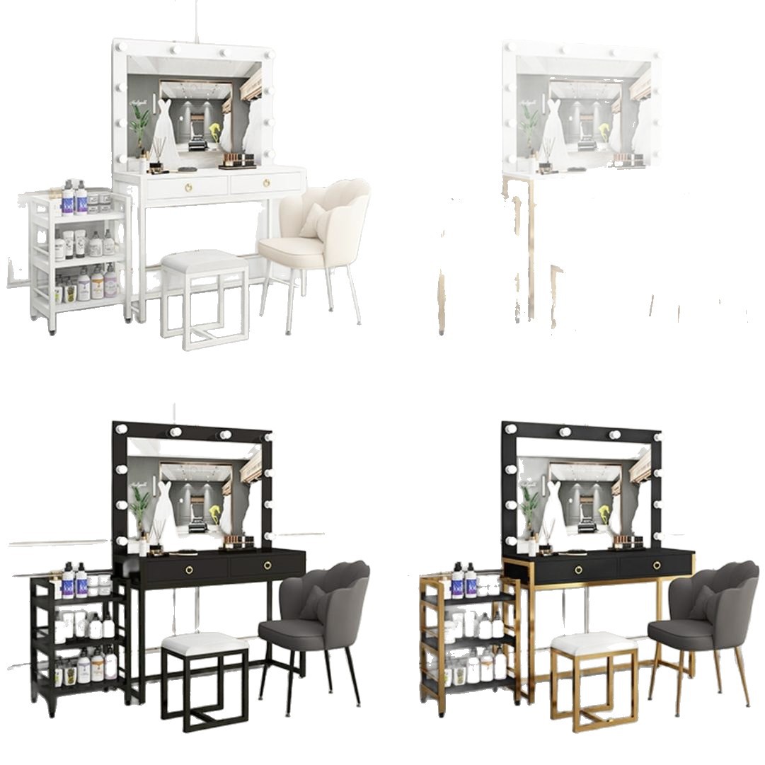 Studio dresser with lamp mirro - Beauty Makeup School ulasan dan harga