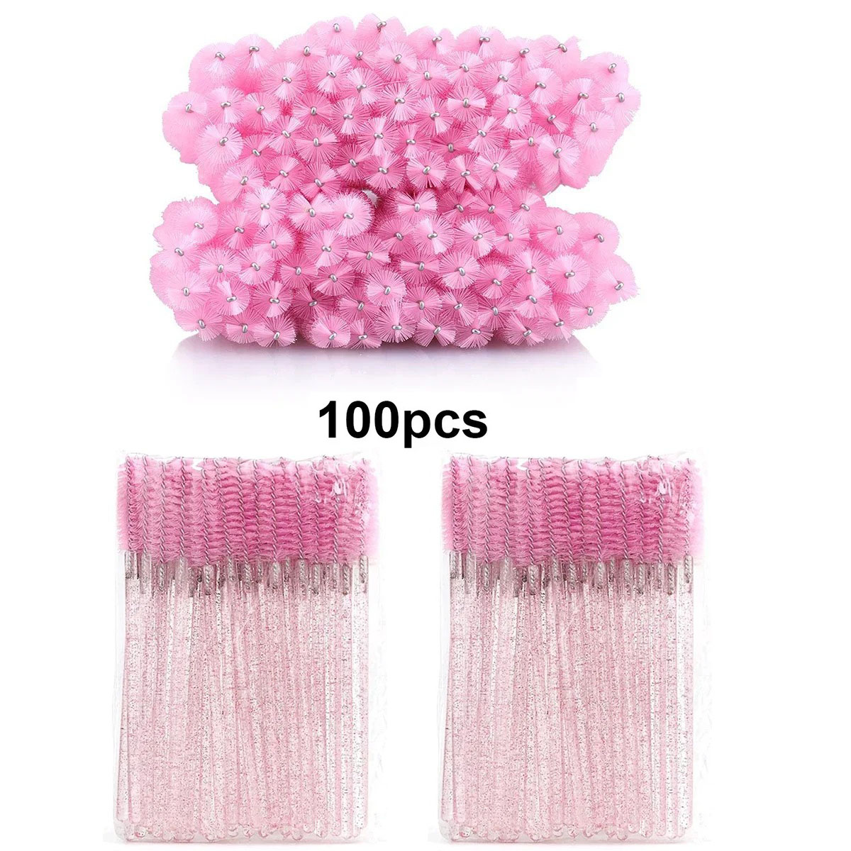 100pcs Disposable Eyelash Brus - Makeup Brush Set ulasan dan harga