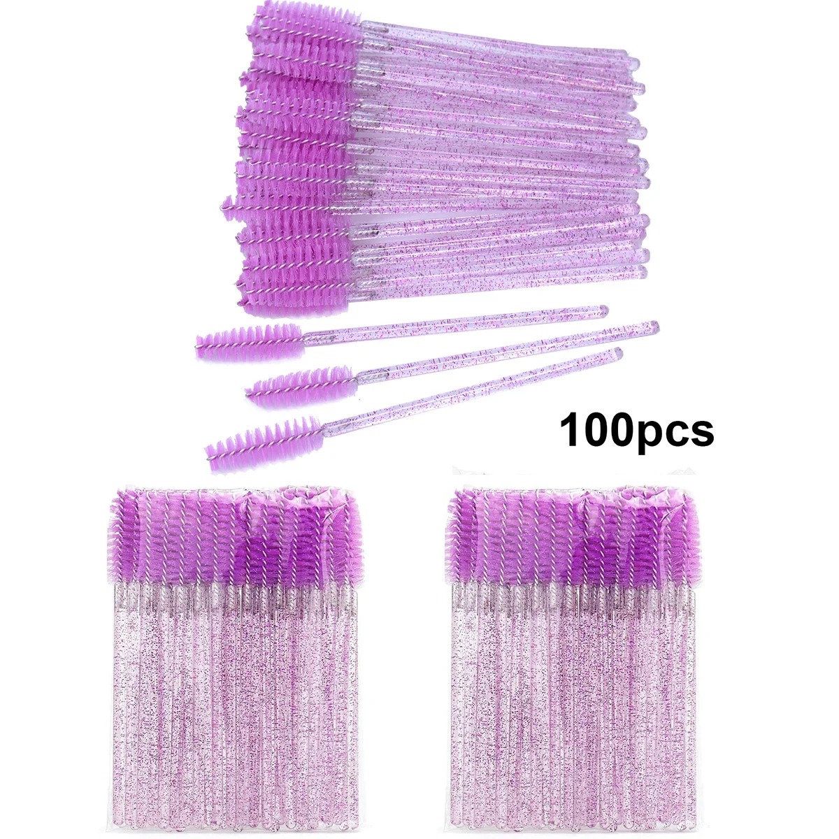 100pcs Disposable Eyelash Brus - Makeup Brush Set ulasan dan harga