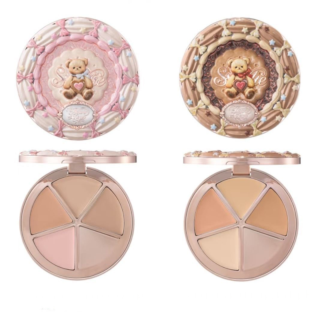 FLOWER KNOWS THE SWEETIE BEAR  - Highlighter Bronzer Palette ulasan dan harga
