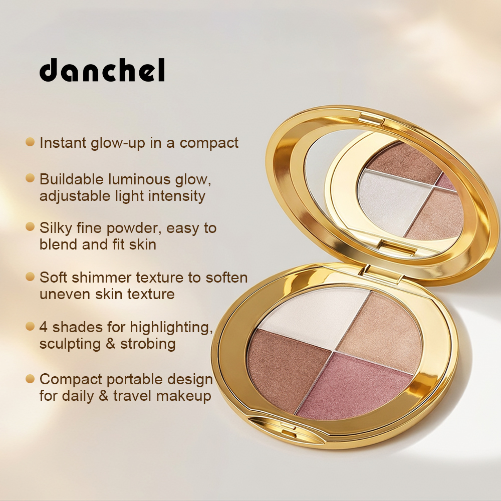 Shimmery Glow Eye & Cheek High - Highlighter Bronzer Palette ulasan dan harga