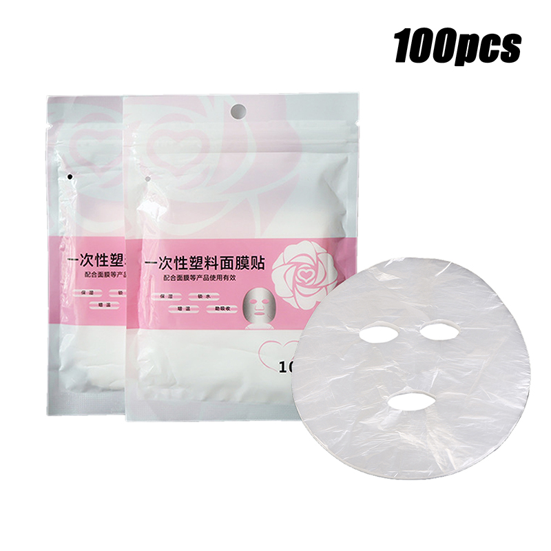 100Pcs Natural Disposable Plas - Sheet Face Mask Pack ulasan dan harga