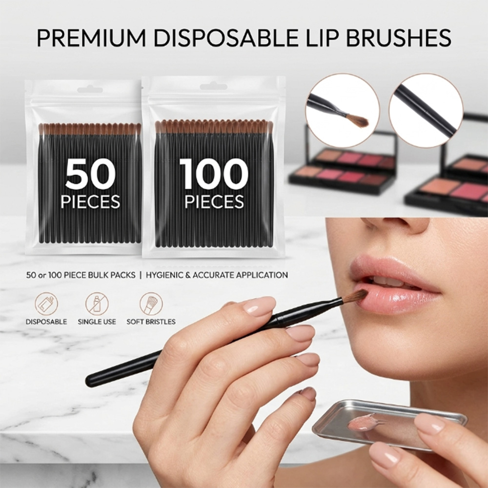 50/100pcs Disposable Lip Brush - Makeup Brush Set ulasan dan harga