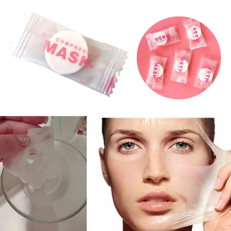 100pcs Disposable Compressed F - Sheet Face Mask Pack ulasan dan harga