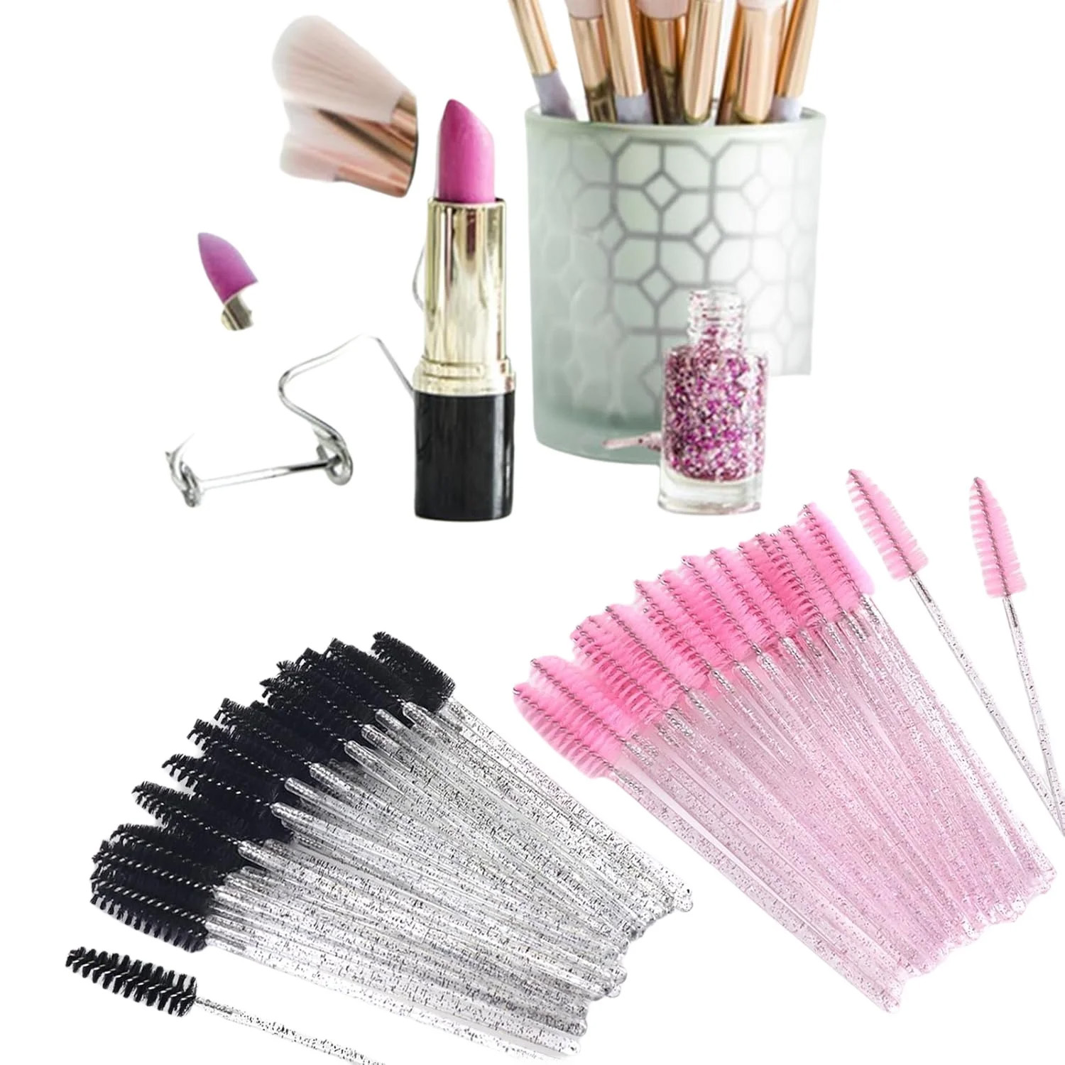 500pcs Eyelash Brushes Wands f - Makeup Brush Set ulasan dan harga