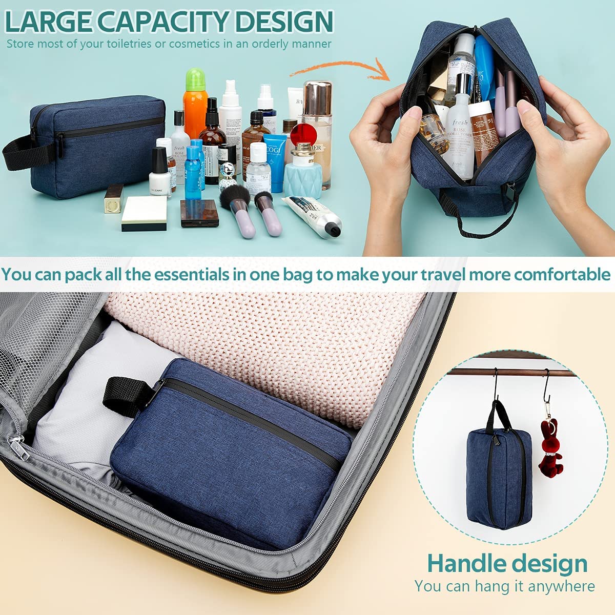 Travel Mens Toiletry Bag Women - Makeup Beauty Necessaire ulasan dan harga