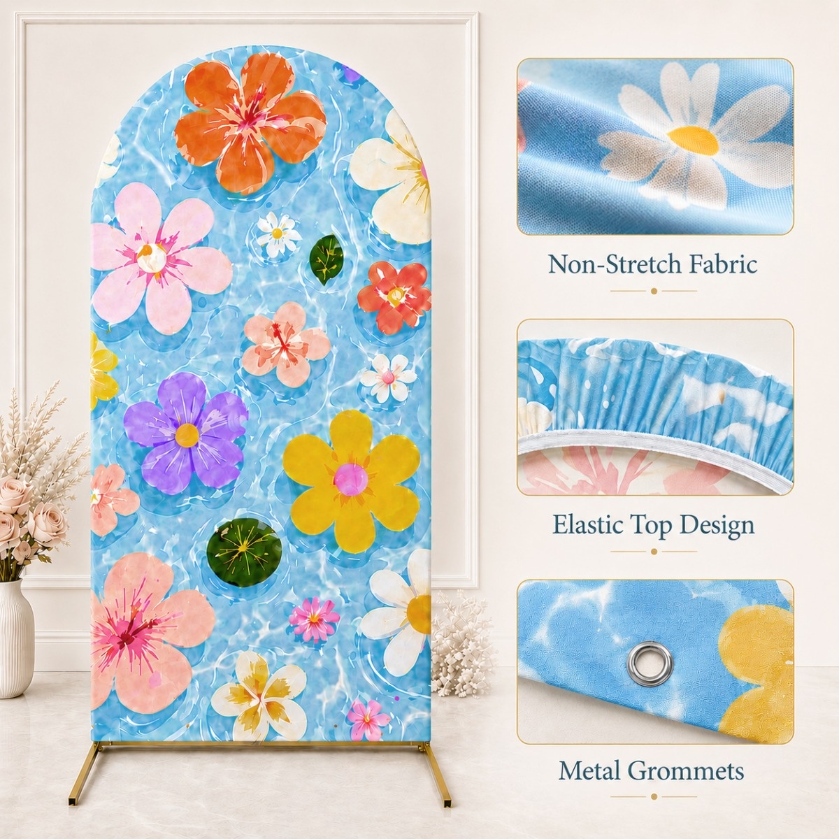 Arch Backdrop Cover Single Sid - Beauty Makeup School ulasan dan harga
