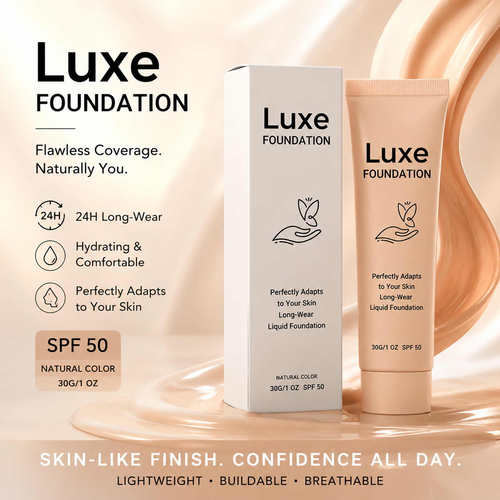 SPF 50+ Color Changing Foundat - Beauty Makeup Foundation ulasan dan harga