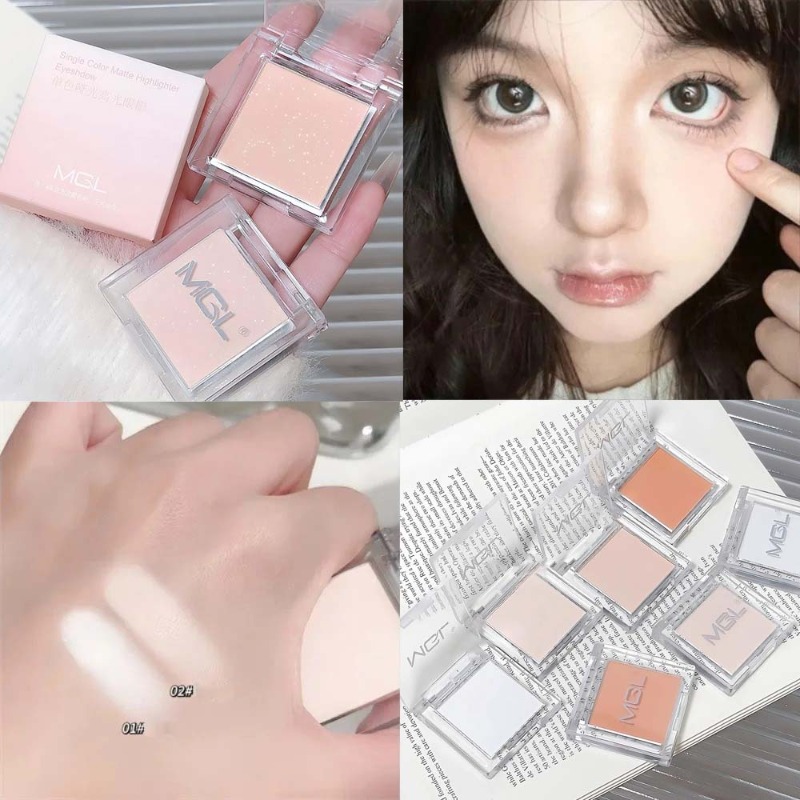 Matte Highlighter Powder Eyesh - Highlighter Bronzer Palette ulasan dan harga