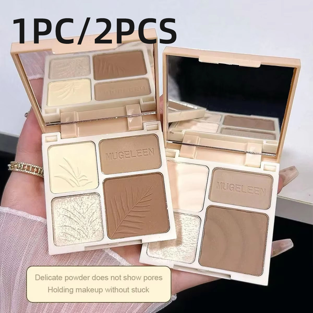 1/2PCS Four Color Retouching P - Highlighter Bronzer Palette ulasan dan harga