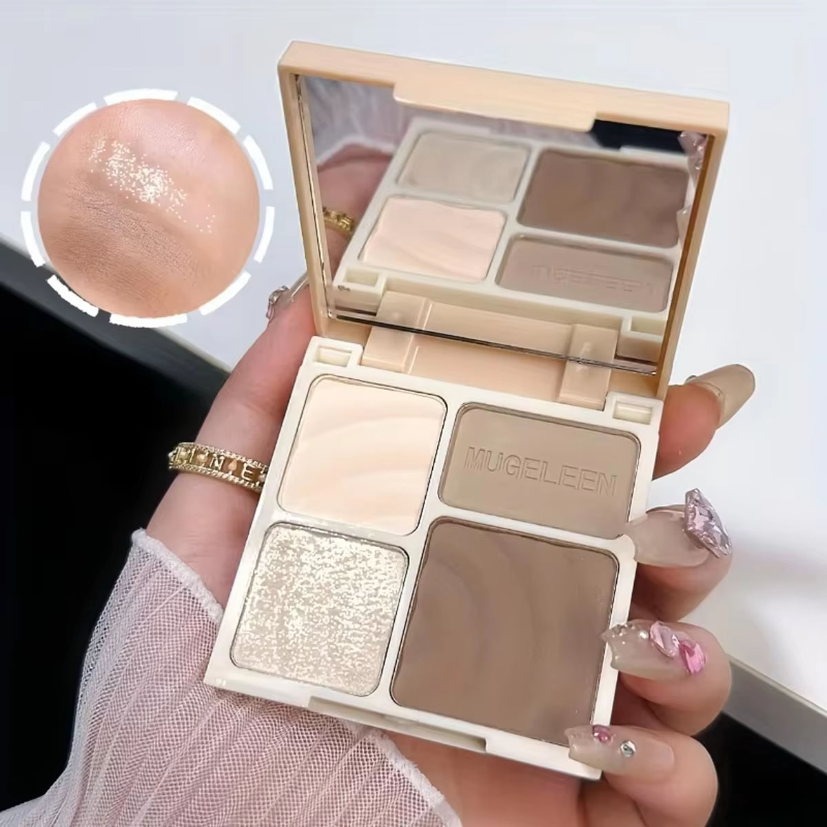 1/2PCS Four Color Retouching P - Highlighter Bronzer Palette ulasan dan harga