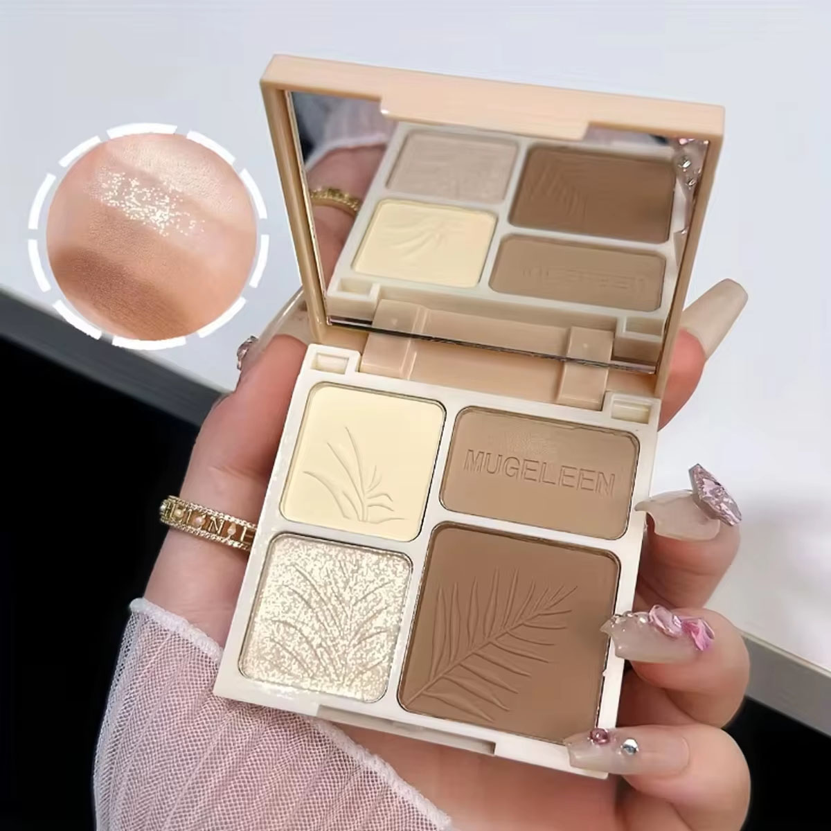 1/2PCS Four Color Retouching P - Highlighter Bronzer Palette ulasan dan harga