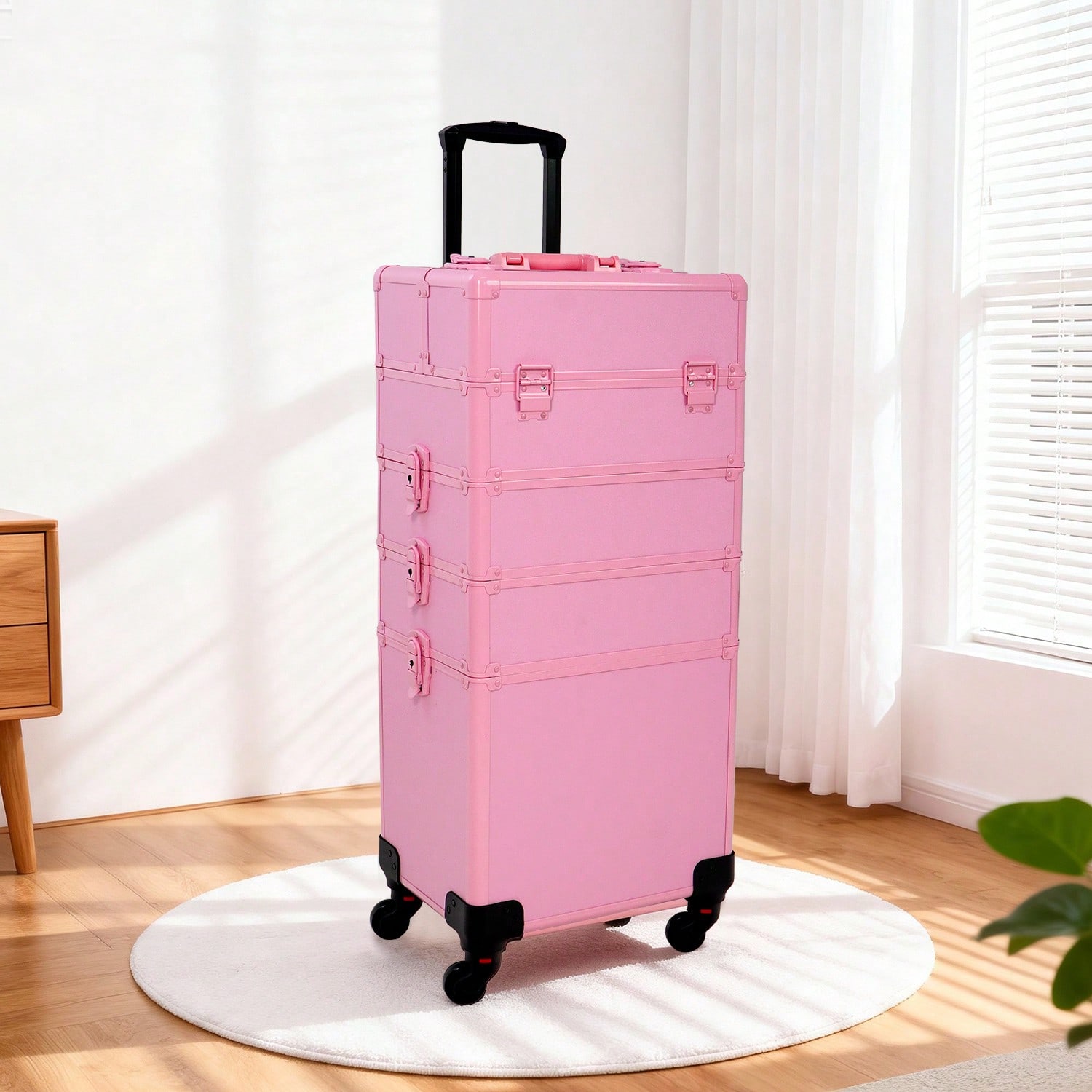 Rolling Makeup Train Case 4 in - Beauty Makeup Case ulasan dan harga