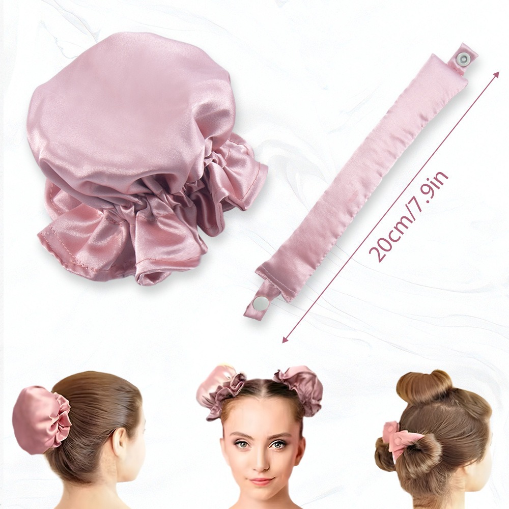 2/4/6Pcs Satin Heatless Curlin - Hair Curling Wand ulasan dan harga