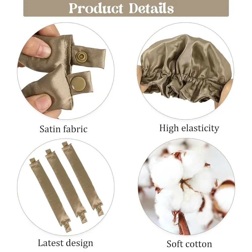 2/4/6Pcs Satin Heatless Curlin - Hair Curling Wand ulasan dan harga