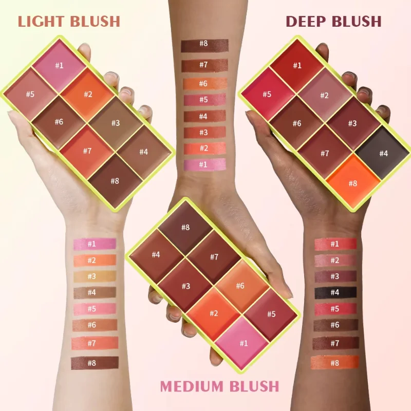 Eyebrow Cream Blush Curve Case - Highlighter Bronzer Palette ulasan dan harga