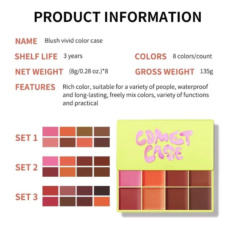 Eyebrow Cream Blush Curve Case - Highlighter Bronzer Palette ulasan dan harga