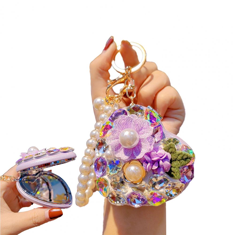 Beauty Mirror Keychain Folding - Beauty Makeup School ulasan dan harga