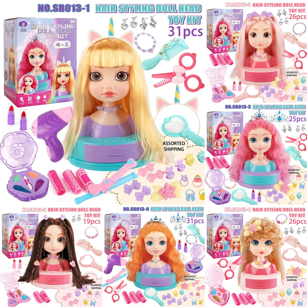 Hair Styling Doll Head Makeup  - Beauty Makeup Gift Sets ulasan dan harga