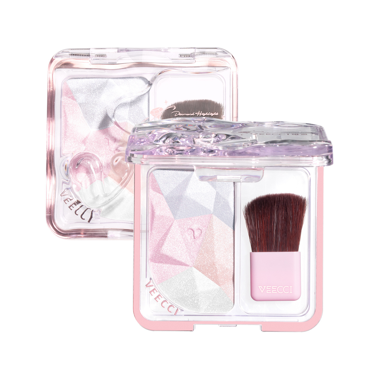 VEECCI Diamond Highlight Conto - Highlighter Bronzer Palette ulasan dan harga