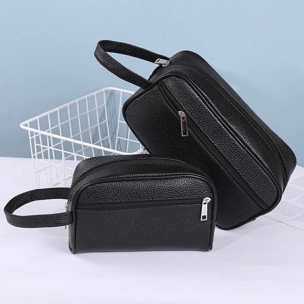Travel Mens Toiletry Bag PU Le - Makeup Beauty Necessaire ulasan dan harga