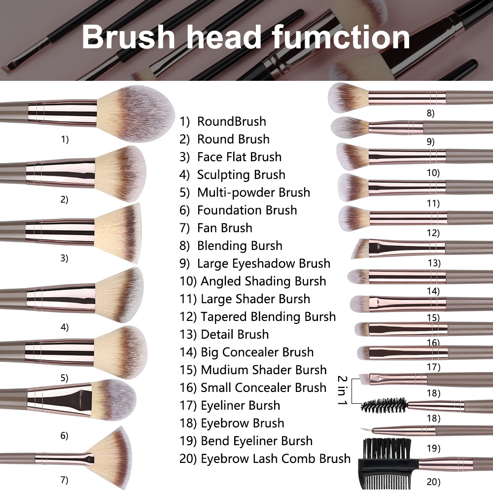 Professional 1-20PCS Makeup Br - Beauty Makeup Gift Sets ulasan dan harga