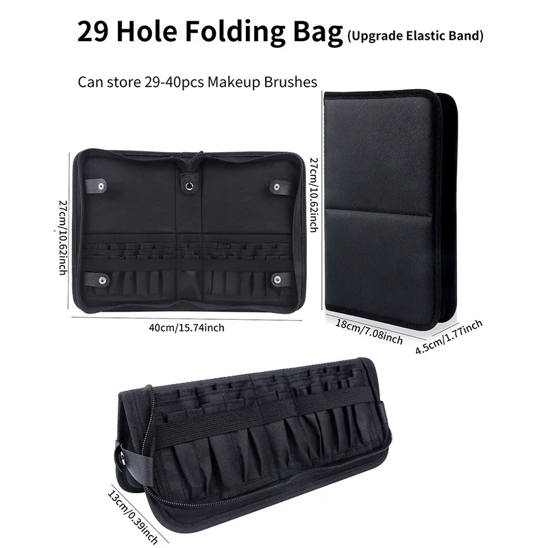 29/23 Holes Foldable Makeup Br - Beauty Makeup Case ulasan dan harga