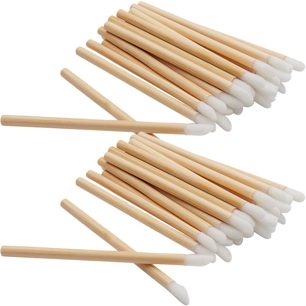 100Pcs Wooden Lipstick Applica - Makeup Brush Set ulasan dan harga