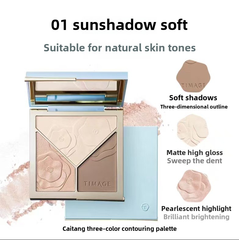 TIMAGE contouring palette upgr - Highlighter Bronzer Palette ulasan dan harga