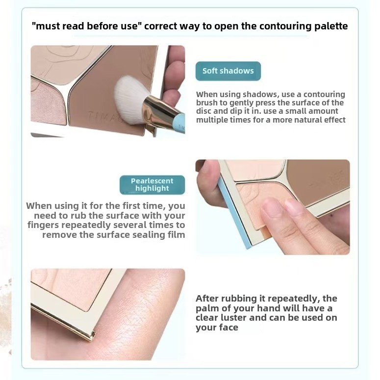 TIMAGE contouring palette upgr - Highlighter Bronzer Palette ulasan dan harga