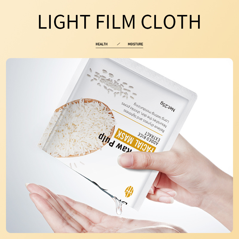 1/5/10/20pcs Rice Raw Pulp Fac - Sheet Face Mask Pack ulasan dan harga
